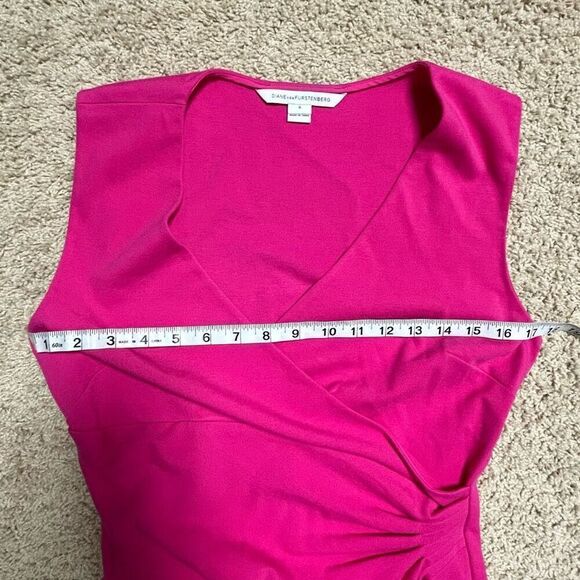Diane Von Furstenberg‎ Layne draped jersey dress pink size 8 - Picture 9 of 15